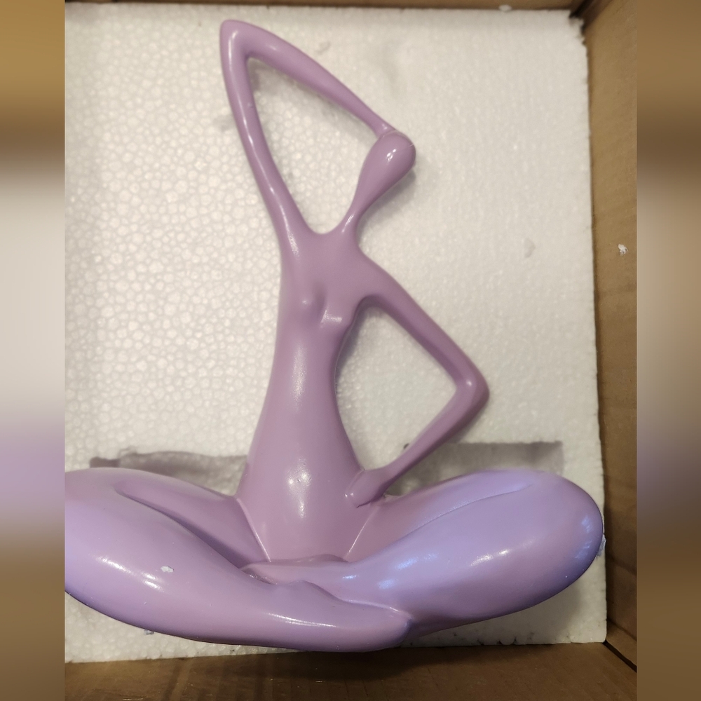 Elegant Lavender Yoga Figurine